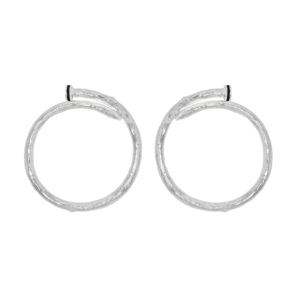 Aretes Spike Twirl XL Plata