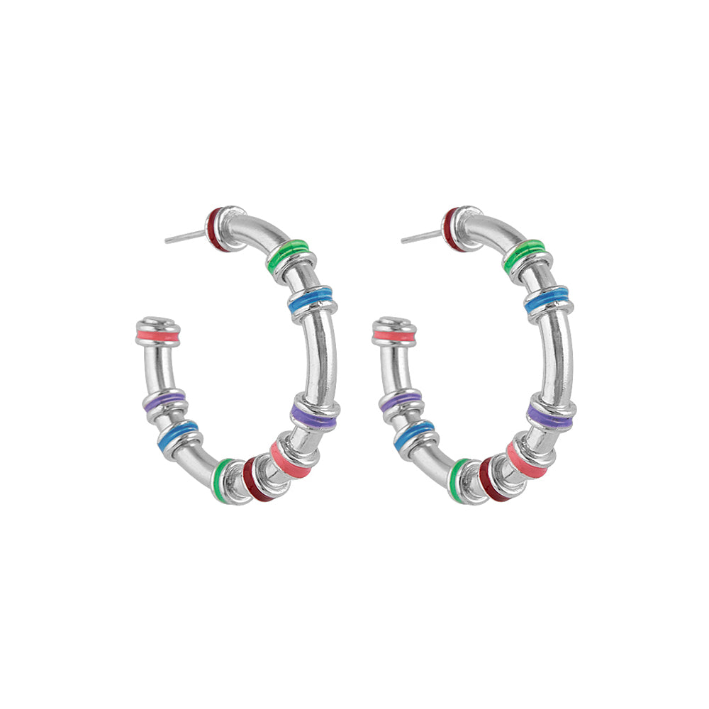 Candongas Hula Mini Plata