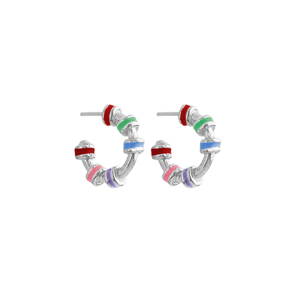 Candongas Hula Tiny Plata