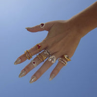 Anillo Atom Paint Plata