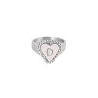 PreOrder Anillo Letra Heart Plata