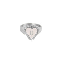 PreOrder Anillo Letra Heart Plata
