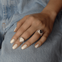 PreOrder Anillo Letra Heart Plata