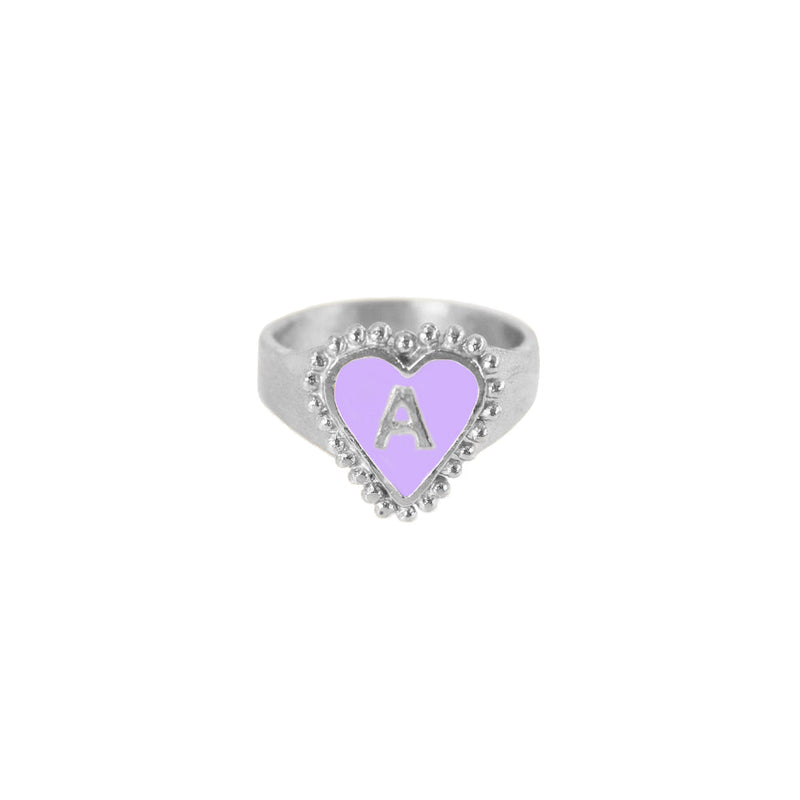 PreOrder Anillo Letra Heart Plata