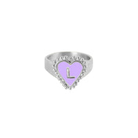 PreOrder Anillo Letra Heart Plata