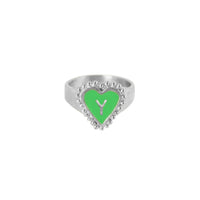 PreOrder Anillo Letra Heart Plata