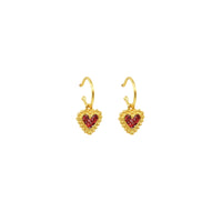 Candongas Baby Beating Hearts Glitter