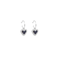 Candongas Baby Beating Hearts Glitter Plata