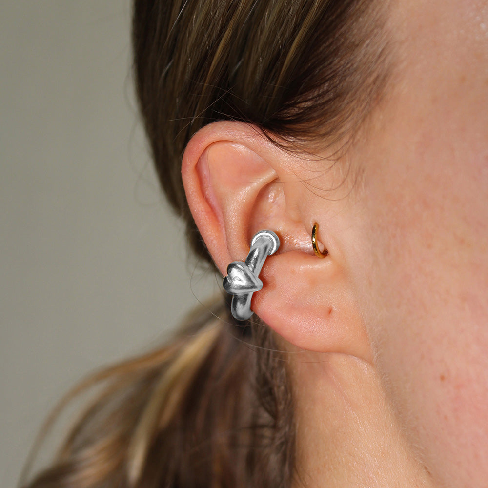 Earcuff CorazOFF Plata
