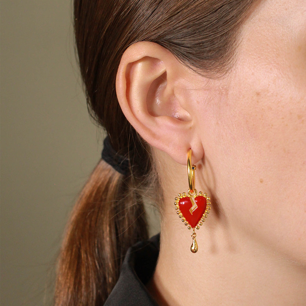 Candongas Crying Heart Medium