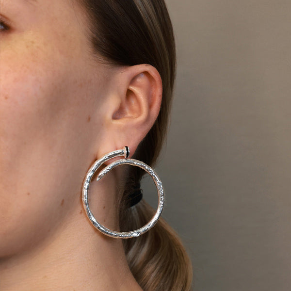 Aretes Spike Twirl XL Plata