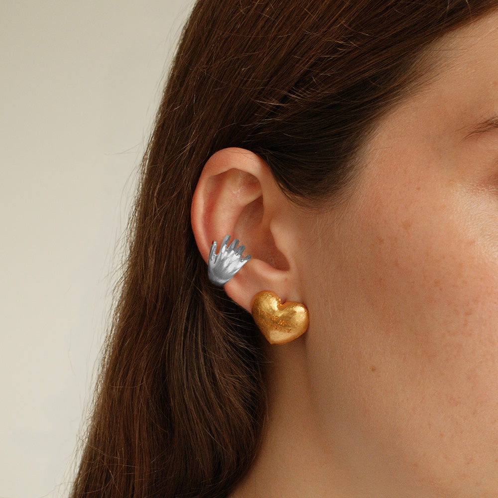 Earcuff Mano Plata