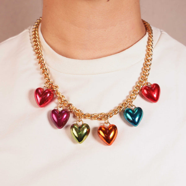 Choker Steel Hearts