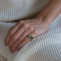 Anillo I Heart You Black