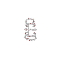 Earcuff Twirl Trufa Glitter Plata