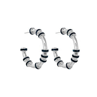 Candongas Mini Glitter Plata