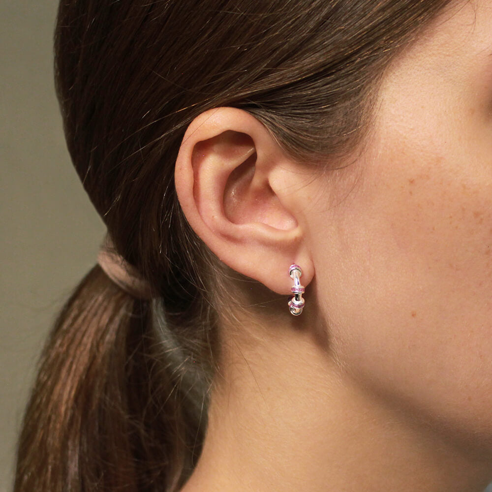 Candongas Tiny Glitter Plata