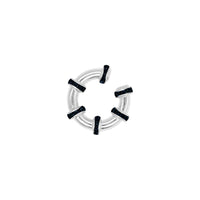 Earcuff Chunky Glitter Plata