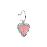 PreOrder Baby Hoops 9mm Letra Heart Plata