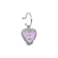 PreOrder Baby Hoops 9mm Letra Heart Plata