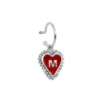 PreOrder Baby Hoops 9mm Letra Heart Plata