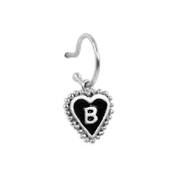 PreOrder Baby Hoops 15mm Letra Heart Plata