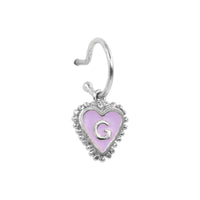 PreOrder Baby Hoops 15mm Letra Heart Plata