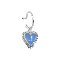 PreOrder Baby Hoops 15mm Letra Heart Plata