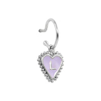 PreOrder Baby Hoops 15mm Letra Heart Plata