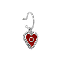 PreOrder Baby Hoops 15mm Letra Heart Plata