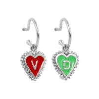 PreOrder Baby Hoops 15mm Letra Heart Plata
