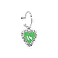 PreOrder Baby Hoops 15mm Letra Heart Plata