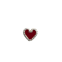 Single I Heart You Mini Silver Stud